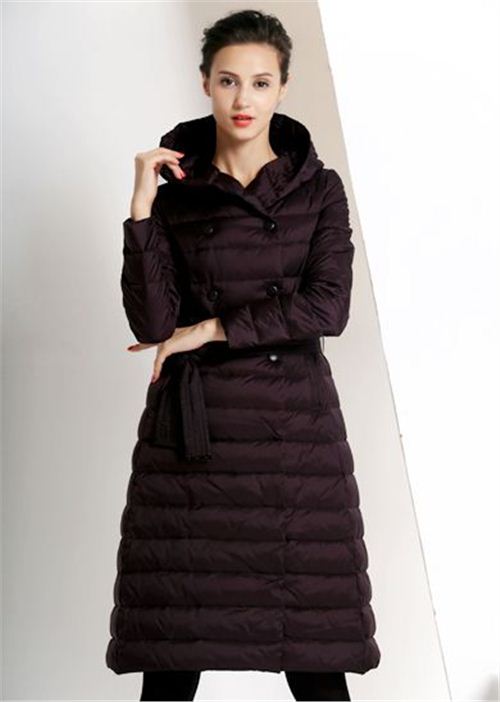 威伦蒂2015新款长款羽绒服大牌欧美风修身显瘦女