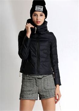 2015威伦蒂新品羽绒服 冬季时尚短款堆堆领糖果色羽绒服外套